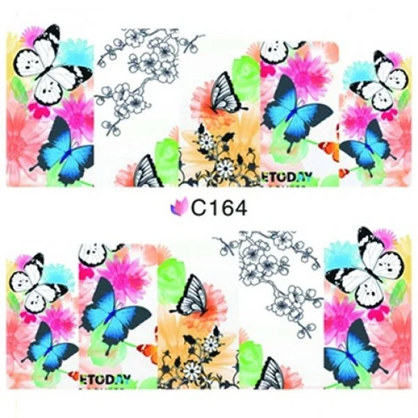 2D Nail Art One Stoke Sticker