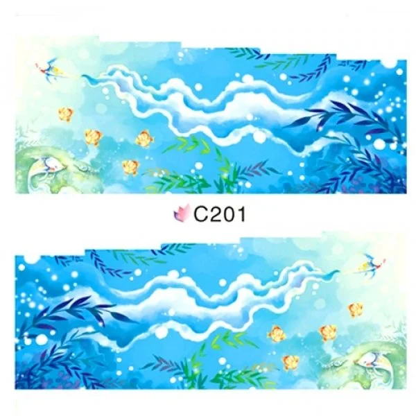 2D Nail Art One Stoke Sticker