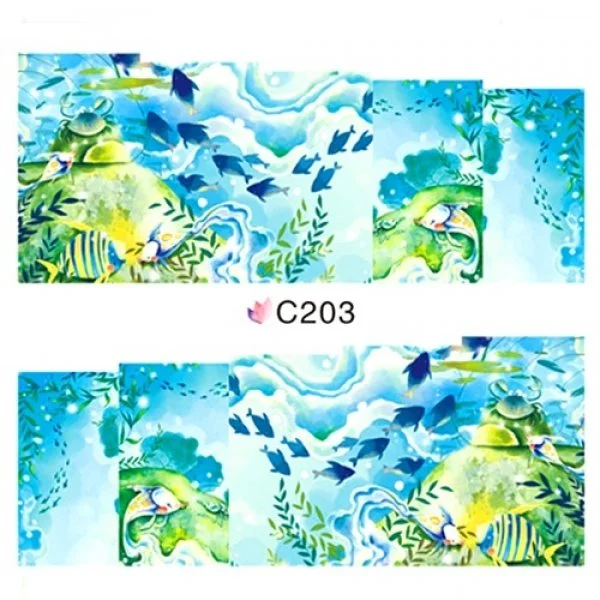 2D Nail Art One Stoke Sticker