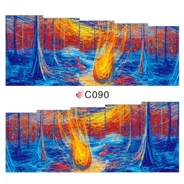 2D Nail Art One Stoke Sticker