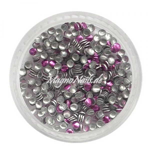 Einlegemotive - Mini Metall Plättchen - rund lila Nail Nagelstudio Nägel Nailart Nail art