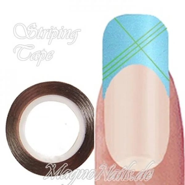 Striping Tape - Zierstreife grün metallic Nageldesign Nägel Nails Nagelstudio Einleger Nailart