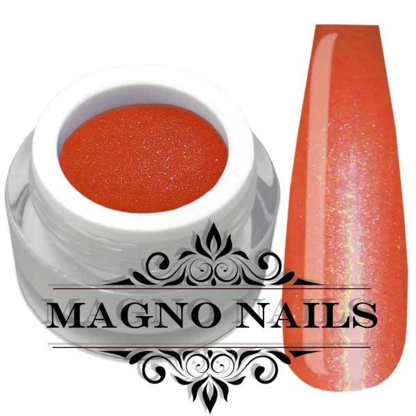 UV Gel - 847 - Glitter Gel Orange fine Nägel Nagelgel Dosen UV-Gel Color Gel Farbgel Perlmutt Perlgel neon orange