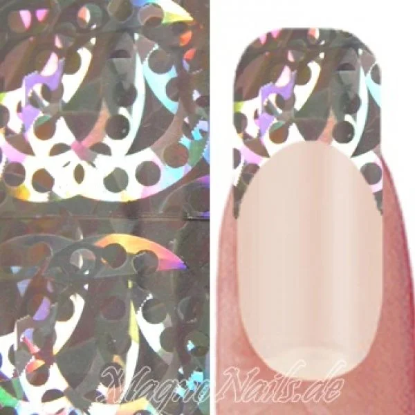 Nail Art Transfer Folie 0,45m - Nail Foil - Laser Rings Nailart Nails Nägel Schmuck TransferFolie Nagelfolie Nageldesign