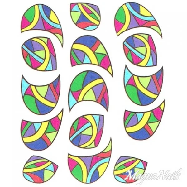 2D Nail Art One Stoke Sticker