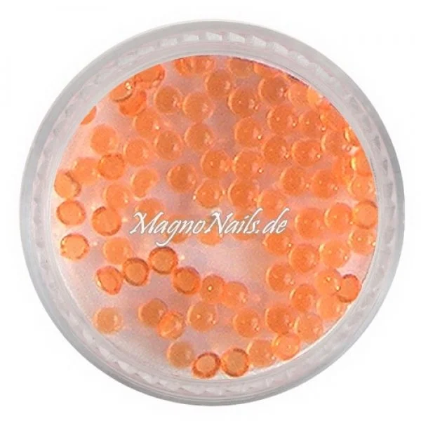 Nail Art Einlegemotive - Halbperlen neonorange Nägel Nails Nailart Nageldesign Nagel Glitzer