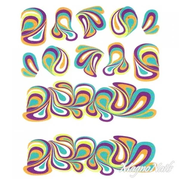 2D Nail Art One Stoke Sticker