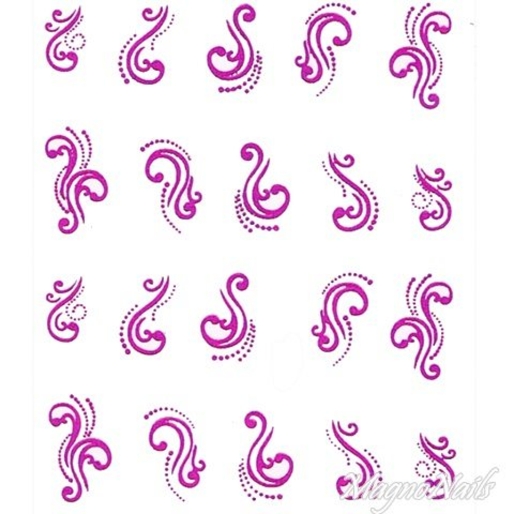 2D Nail Art One Stoke Sticker