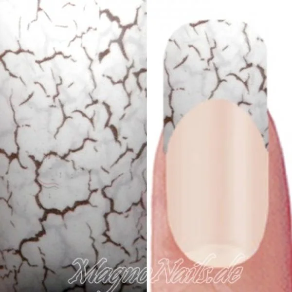 Nail Art Transfer Folie 1,5m - Nail Foil - White Crackle Nagelfolie Nageldesign Folie Tranferfolie Nailart