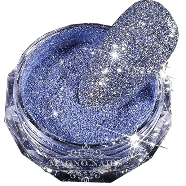 Nail Art Crystal Glam Powder - Diamond Glitter Puder - light blue