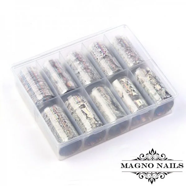 Nail Art Transfer Folien Set - Holographic Nagelfolie Nageldesign Folie Tranferfolie Nailart