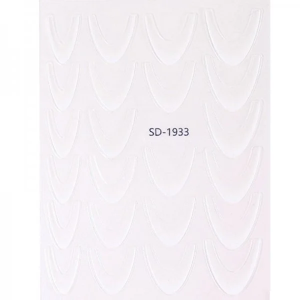 2D French Line - Ombré French Sticker weiß SD-1933