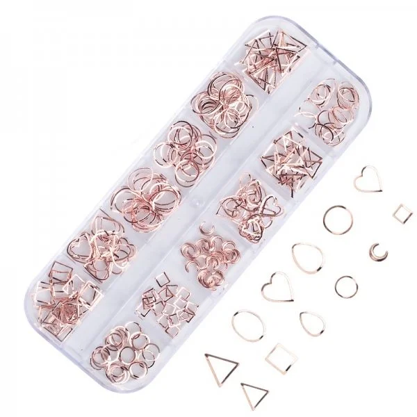 3D - Einlegemotive - Overlays rosegold Nail Art Nailart Schmuck