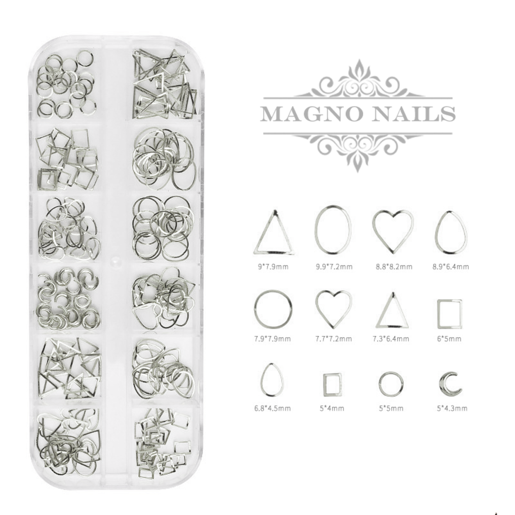 3D - Einlegemotive - Overlays silber Nail Art Nailart Schmuck