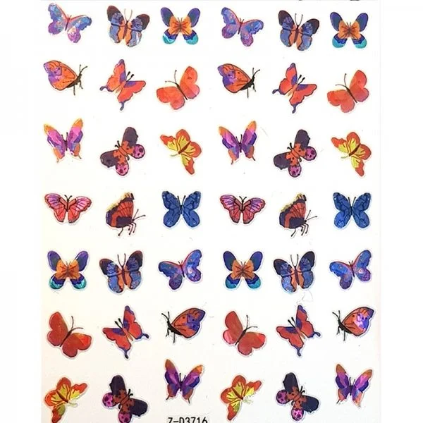 3D Butterfly Hologramm Nail Sticker - Schmetterling Aufkleber Selbstklebende Nagelaufkleber Nagelsticker