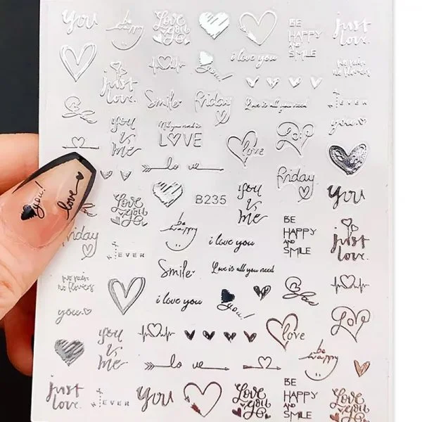 3D Metallic Sticker - schwarz - gold - C5001