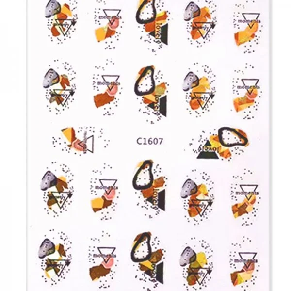 3D Metallic Sticker - schwarz - gold - C5001