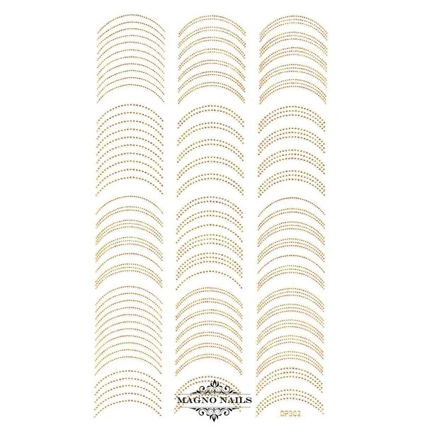 3D Metallic Nail Sticker - gold French Kontur Seblstklebende Aufkleber Nagelsticker Nagelaufkleber