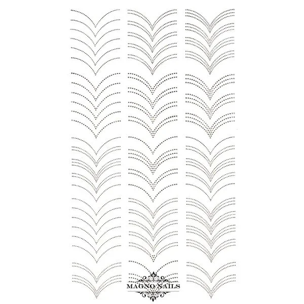 3D Metallic Nail Sticker - silber Seblstklebende Aufkleber Nagelsticker Nagelaufkleber French