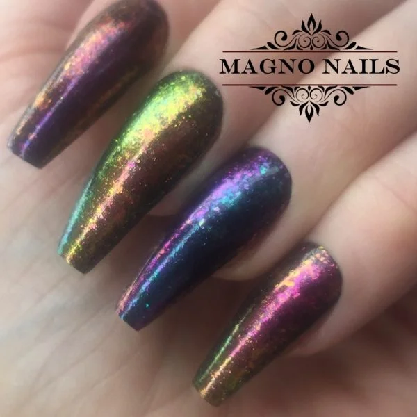 Chrom Nagel Metallic Flocken - Chameleon