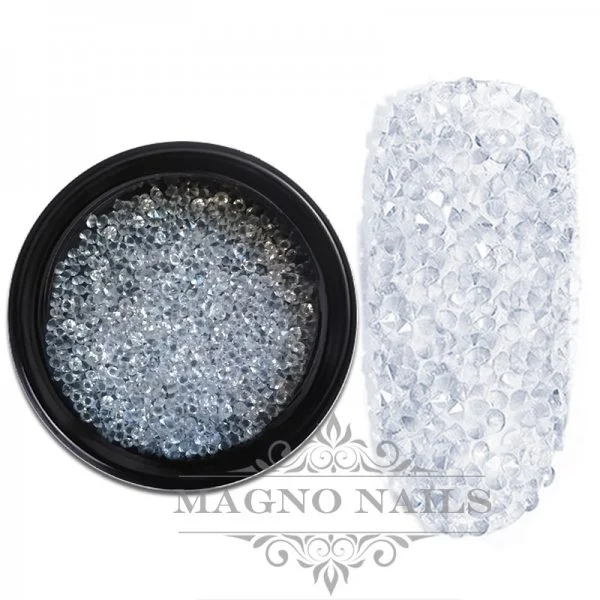 3D Micro Glas Strasssteine - Crystal rund Ministrasssteine Nailart Nail Art