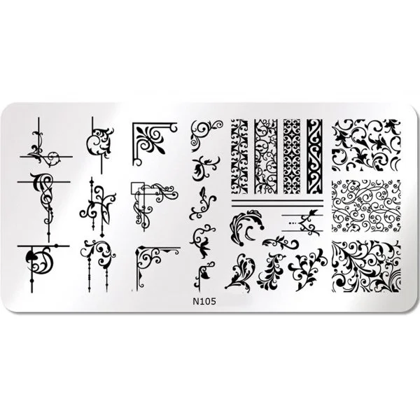 Nail Art Stamping Schablone - STZ-N02- STZ-N02