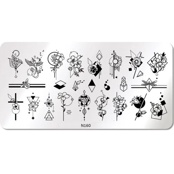 Nail Art Stamping Schablone - STZ-N02- STZ-N02