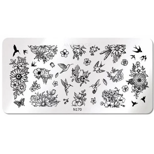 Nail Art Stamping Schablone - STZ-N02- STZ-N02