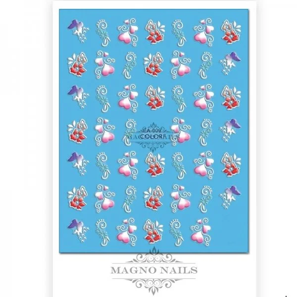 3D Design Nail Sticker - 3D Wraps Selbstklebende Nagelaufkleber Nagelsticker