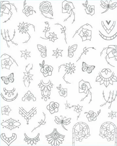 3D Metallic Nail Sticker - silber Seblstklebende Aufkleber Nagelsticker Nagelaufkleber