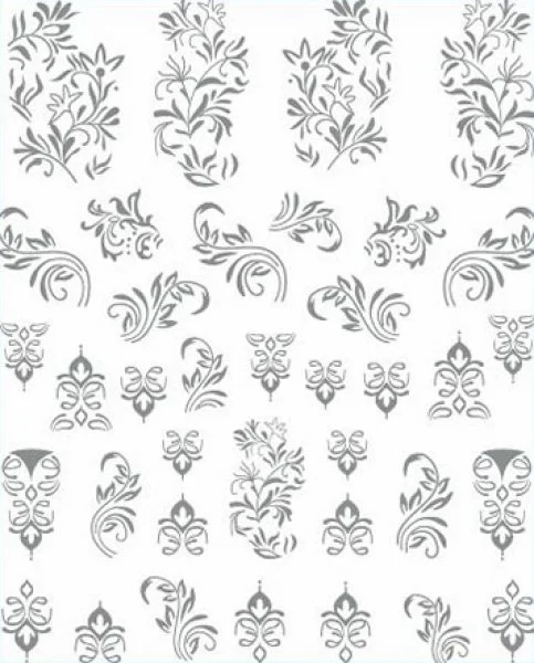 3D Metallic Nail Sticker - silber Seblstklebende Aufkleber Nagelsticker Nagelaufkleber