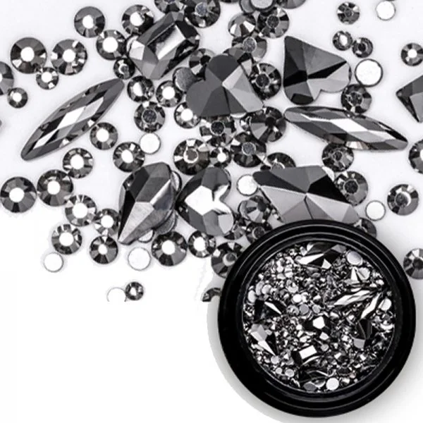 Mix - Nail Art - Strasssteine Set - black Nail Nagelstudio Nägel Nailart Nail art