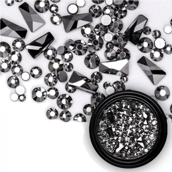 Mix - Nail Art - Strasssteine Set - black Nail Nagelstudio Nägel Nailart Nail art