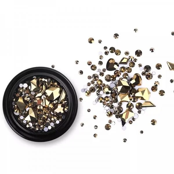 Mix - Nail Art - Strasssteine Set - gold Nail Nagelstudio Nägel Nailart Nail art