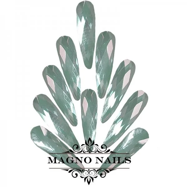 Overlay - Glas Strasssteine - Tropfen 3 x 10mm - hellblau Nageldesign Nägel Schmuck Nails 