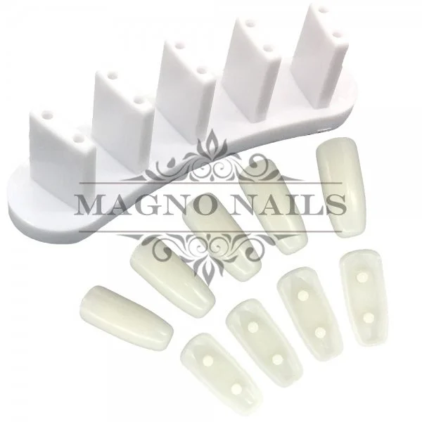 Präsentation Tipständer mit 100 Muster Tips halbrund Nageldesign Nägel Werkzeuge Nails Nagelstudio