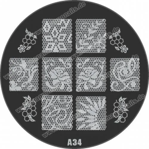 Nail Stamping Schablone A34