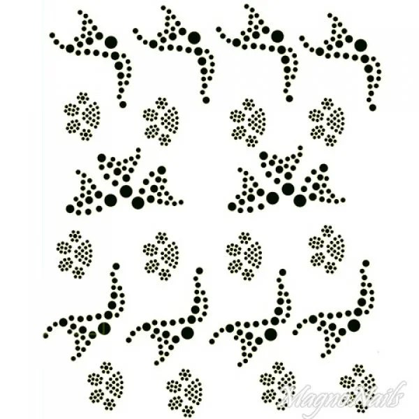 Crystal Nail Sticker - Bindis - schwarz Strasssteine Strass Aufkleber selbstklebende Nailart Nail art