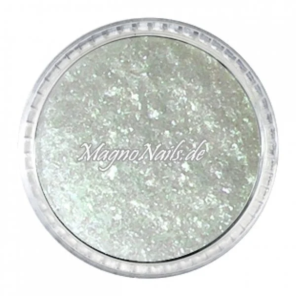 Diamond Pigment weiß-grün grob Nageldesign Nägel Nail