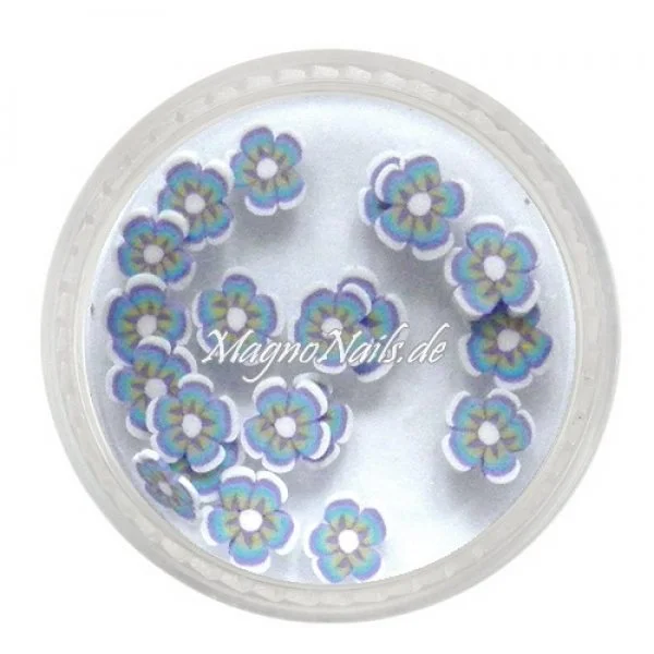 Einlegemotive - Fimo Blumen - Blumen blaubraun Nails Nagel Nögel Nailart