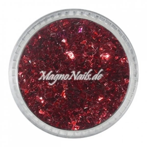 Feine Glitter Flakes rot metallic Nails Nagel Nögel Nailart