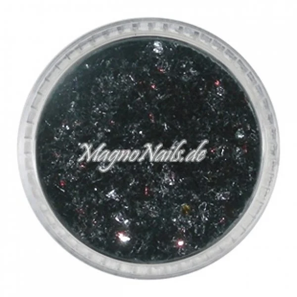 Feine Glitter Flakes schwarz metallic Nails Nagel Nögel Nailart
