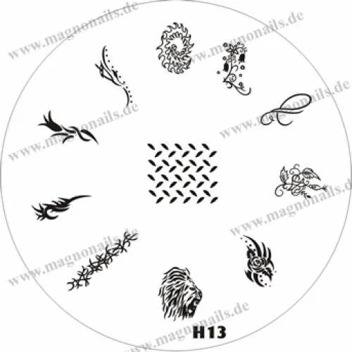 Nail Stamping Schablone H13