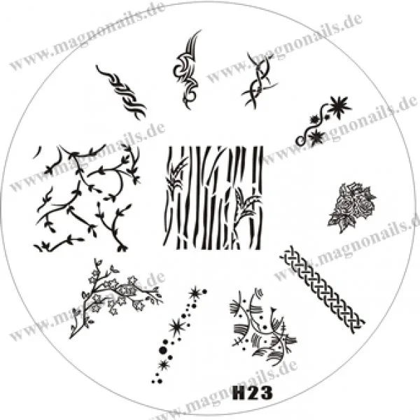 Nail Stamping Schablone H23