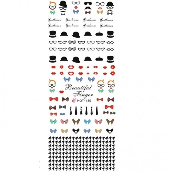 2D Nail Art One Stoke Sticker