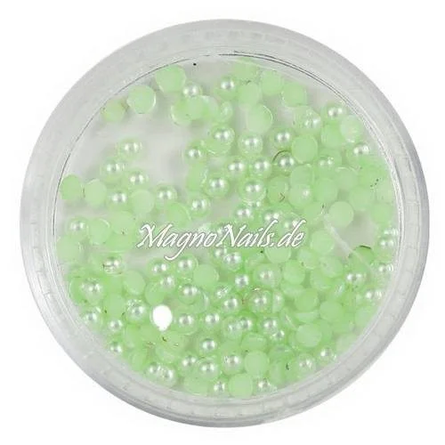 Nail Art Einlegemotive - Halbperlen hellgrün Nägel Nails Nailart Nageldesign Nagel Glitzersteine