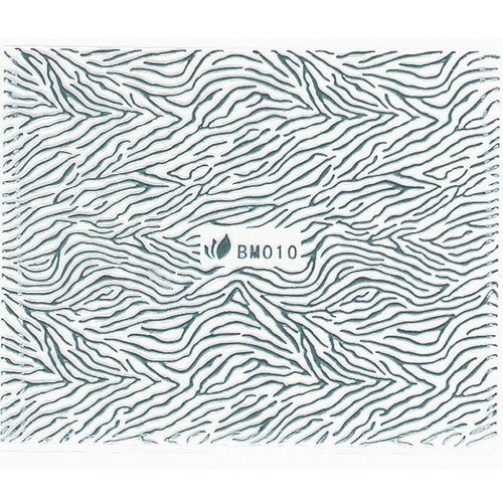 3D Metallic Sticker - silber Seblstklebende Aufkleber Nagelsticker Nagelaufkleber Tiger