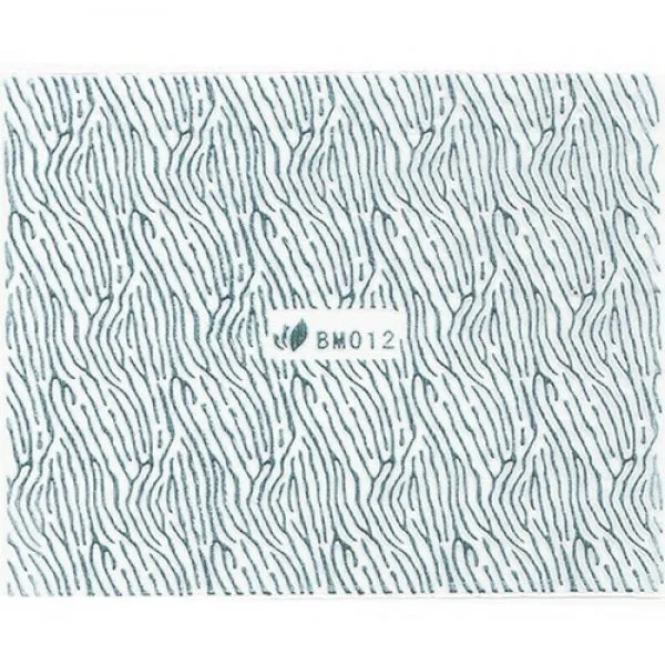 3D Metallic Sticker - silber Seblstklebende Aufkleber Nagelsticker Nagelaufkleber Tiger