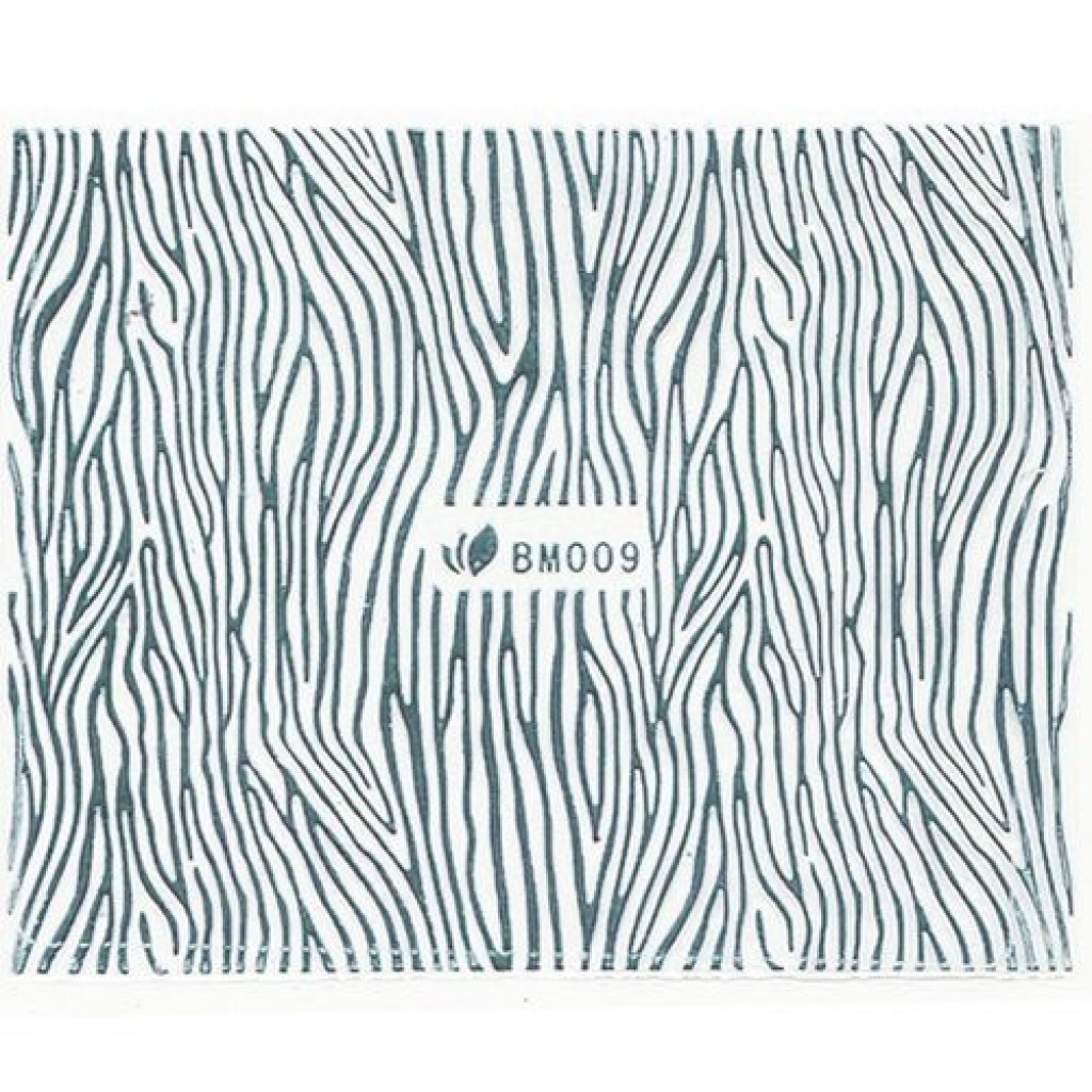 3D Metallic Sticker - silber Seblstklebende Aufkleber Nagelsticker Nagelaufkleber