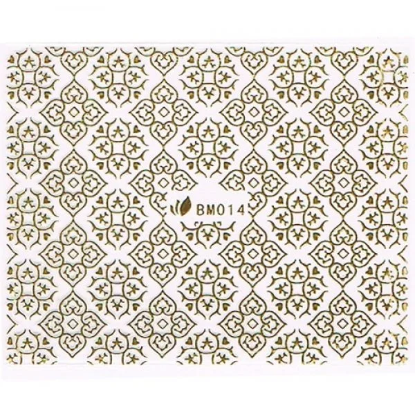 3D Metallic Sticker - gold Seblstklebende Aufkleber Nagelsticker Nagelaufkleber Ornamente